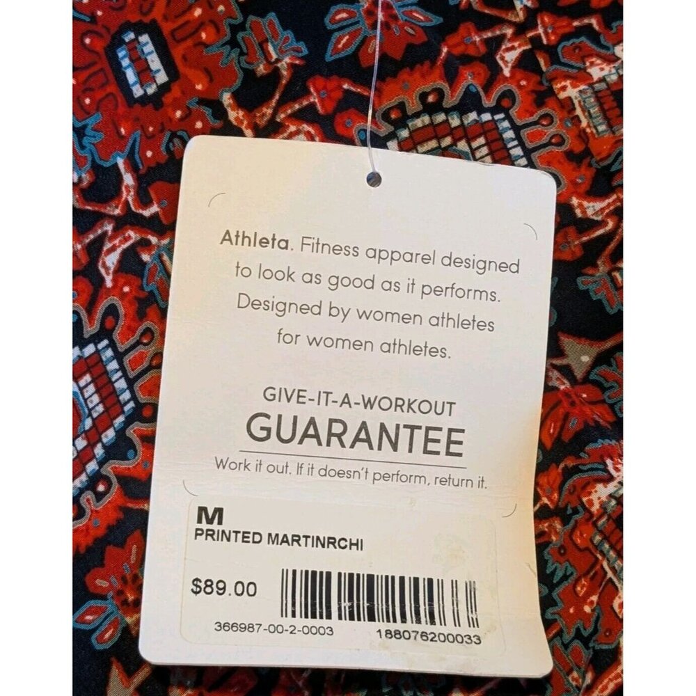Athleta Dress NWT Martinique Sleeveless Tassel Keyhole Sz Medium Bold Pattern - Picture 5 of 16